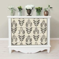 Cheapest 😉 Self-Adhesive Wallpaper NuWallpaper Folk Tulip Peel And Stick Wallpaper ⭐ -Wallpaper Sales Store detail2BREW5032