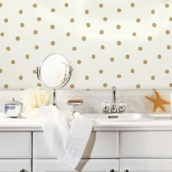 Best Pirce 🎁 Self-Adhesive Wallpaper RoomMates Dots Peel And Stick Wallpaper 🎉 -Wallpaper Sales Store detail2YWI1750