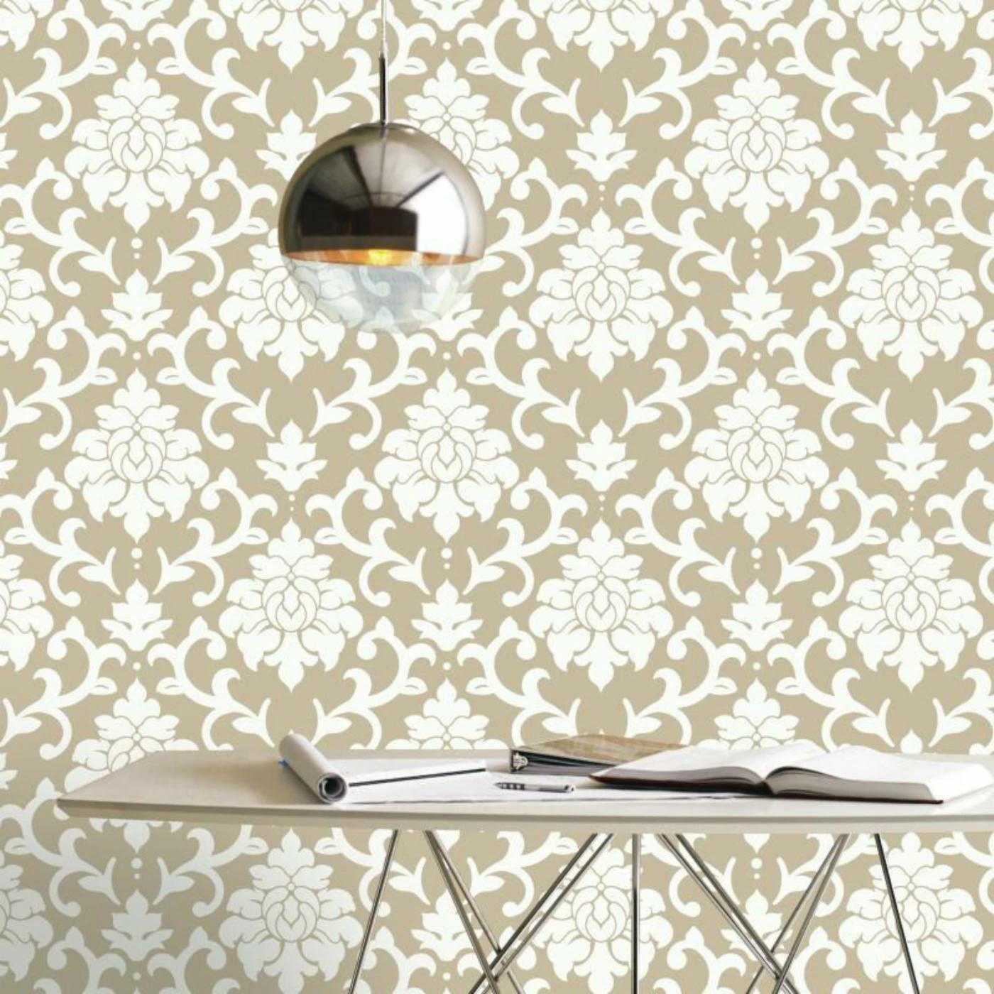 Outlet ⭐ Self-Adhesive Wallpaper RoomMates Damask Peel And Stick Wallpaper 😍 6 Outlet ⭐ Self-Adhesive Wallpaper RoomMates Damask Peel And Stick Wallpaper 😍 - Image 4