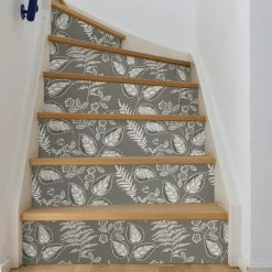 Wholesale 🔥 Self-Adhesive Wallpaper NuWallpaper Gray Foliage Peel And Stick Wallpaper 😀 -Wallpaper Sales Store detail3BREW5033