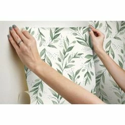Promo 🎉 Self-Adhesive Wallpaper Magnolia Home By Joanna Gaines Olive Branch Peel And Stick Wallpaper 👍 -Wallpaper Sales Store detail3YWI2077