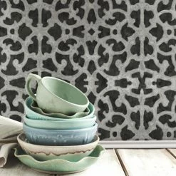 Cheap 😉 Self-Adhesive Wallpaper RoomMates Monochrome Scroll Gate Peel And Stick Wallpaper 🔔 -Wallpaper Sales Store detail4YWI1843