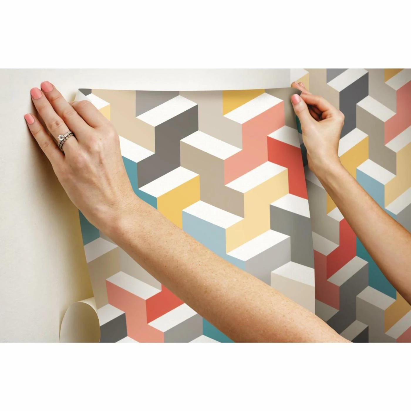 Best Pirce 👍 Self-Adhesive Wallpaper RoomMates 3D Steps Peel And Stick Wallpaper 😉 9 Best Pirce 👍 Self-Adhesive Wallpaper RoomMates 3D Steps Peel And Stick Wallpaper 😉 - Image 7