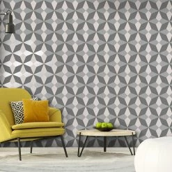 Budget 🔥 Fine Decor Medley Newby Geometric Wallpaper 🥰 -Wallpaper Sales Store detail7BREW4989