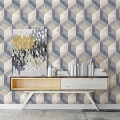 New 😍 A - Street Prints A-Street Prints Rustic Wood Tile Geometric Wallpaper 🥰 -Wallpaper Sales Store detailBREW1728