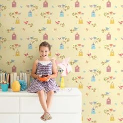 New 🥰 Brewster Birdhouses & Birds Wallpaper 🤩 -Wallpaper Sales Store detailBREW1796