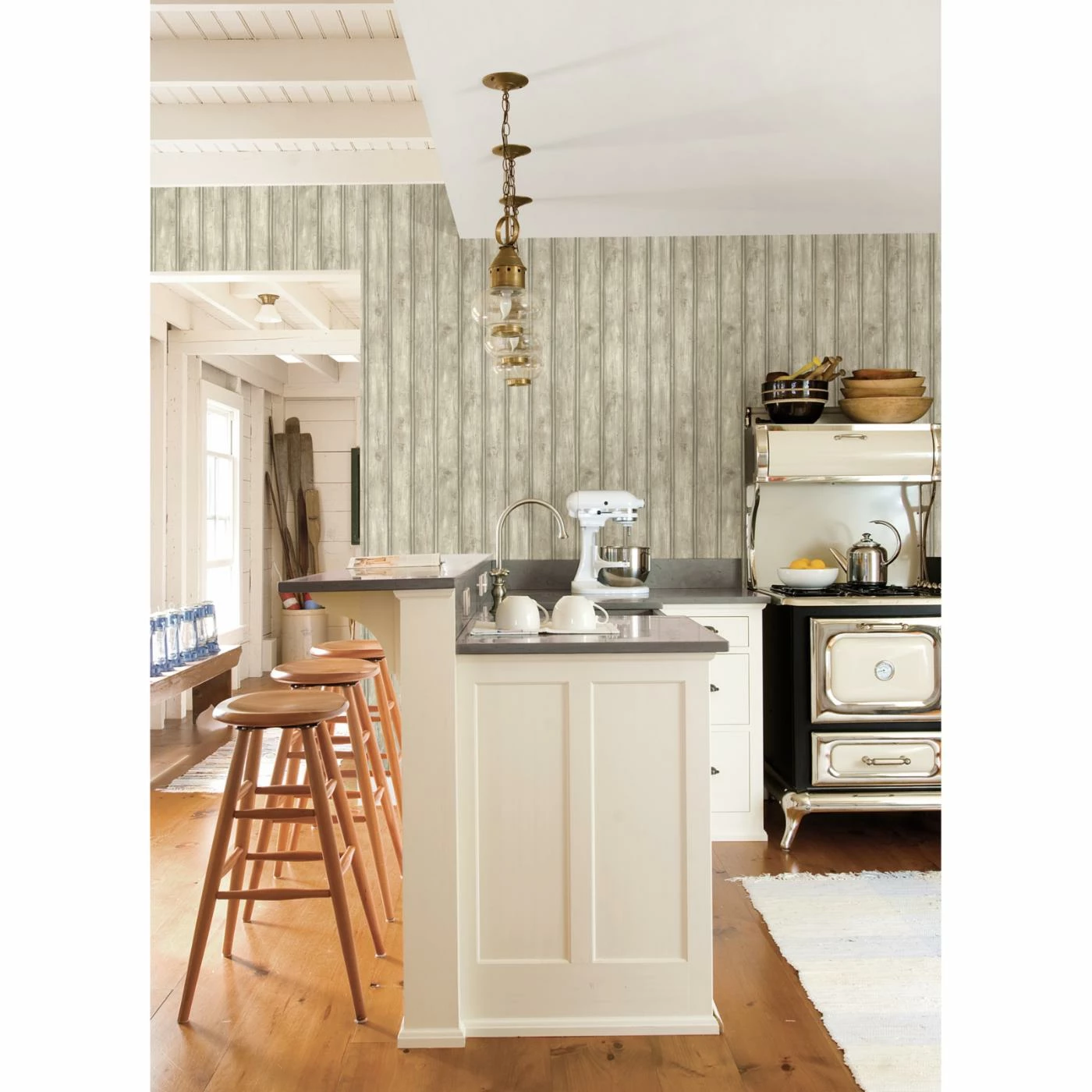 Brand new 😀 Brewster Grayling Textured Wood Paneling Wallpaper 👍 5 Brand new 😀 Brewster Grayling Textured Wood Paneling Wallpaper 👍 - Image 3