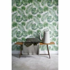 Deals 🎁 ESTA Home Design Department Patti Light Green Leaves Wallpaper 🥰 -Wallpaper Sales Store detailBREW4911