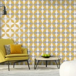 Budget 🔥 Fine Decor Medley Newby Geometric Wallpaper 🥰 -Wallpaper Sales Store detailBREW4989