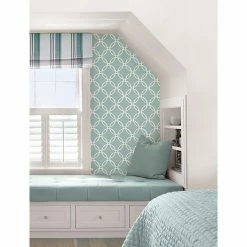 Coupon 🌟 Self-Adhesive Wallpaper Brewster Blue Links Peel And Stick Wallpaper 🎉 -Wallpaper Sales Store detailBREW807