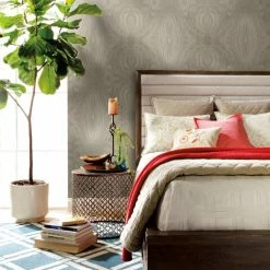 Hot Sale 😍 Manhattan Comfort Groveland Driftwood Grain Wallpaper ❤️ -Wallpaper Sales Store detailMANH1120