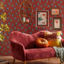 Buy 🌟 Self-Adhesive Wallpaper Art Deco Fan Peel And Stick Wallpaper By Drew Barrymore Flower Home 🛒 -Wallpaper Sales Store detailYWI2015