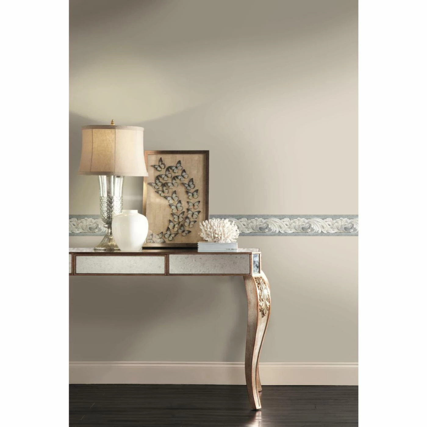 Cheap 💯 Self-Adhesive Wallpaper RoomMates Scrolling Leaves Architectural Peel And Stick Wallpaper Border 🥰 5 Cheap 💯 Self-Adhesive Wallpaper RoomMates Scrolling Leaves Architectural Peel And Stick Wallpaper Border 🥰 - Image 3