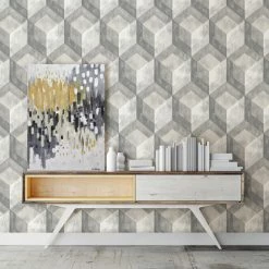 New 😍 A - Street Prints A-Street Prints Rustic Wood Tile Geometric Wallpaper 🥰 -Wallpaper Sales Store inuseBREW1728