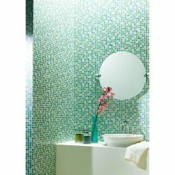 Coupon 💯 Brewster Harbor Blue Sea Glass Tiles Wallpaper 😍 -Wallpaper Sales Store inuseBREW1990