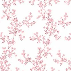 Wholesale 😉 Brewster Claire Pink Floral Trail Wallpaper ⌛ -Wallpaper Sales Store inuseBREW2014
