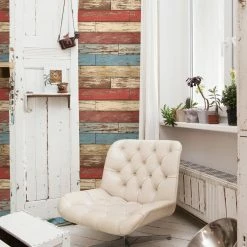 Flash Sale 💯 Brewster Levi Red Scrap Wood Wallpaper 💯 -Wallpaper Sales Store inuseBREW2056