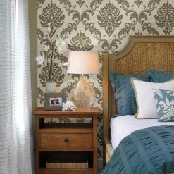 Best Pirce ⌛ Beacon House Sebastion Damask Wallpaper 🤩 -Wallpaper Sales Store inuseBREW3667