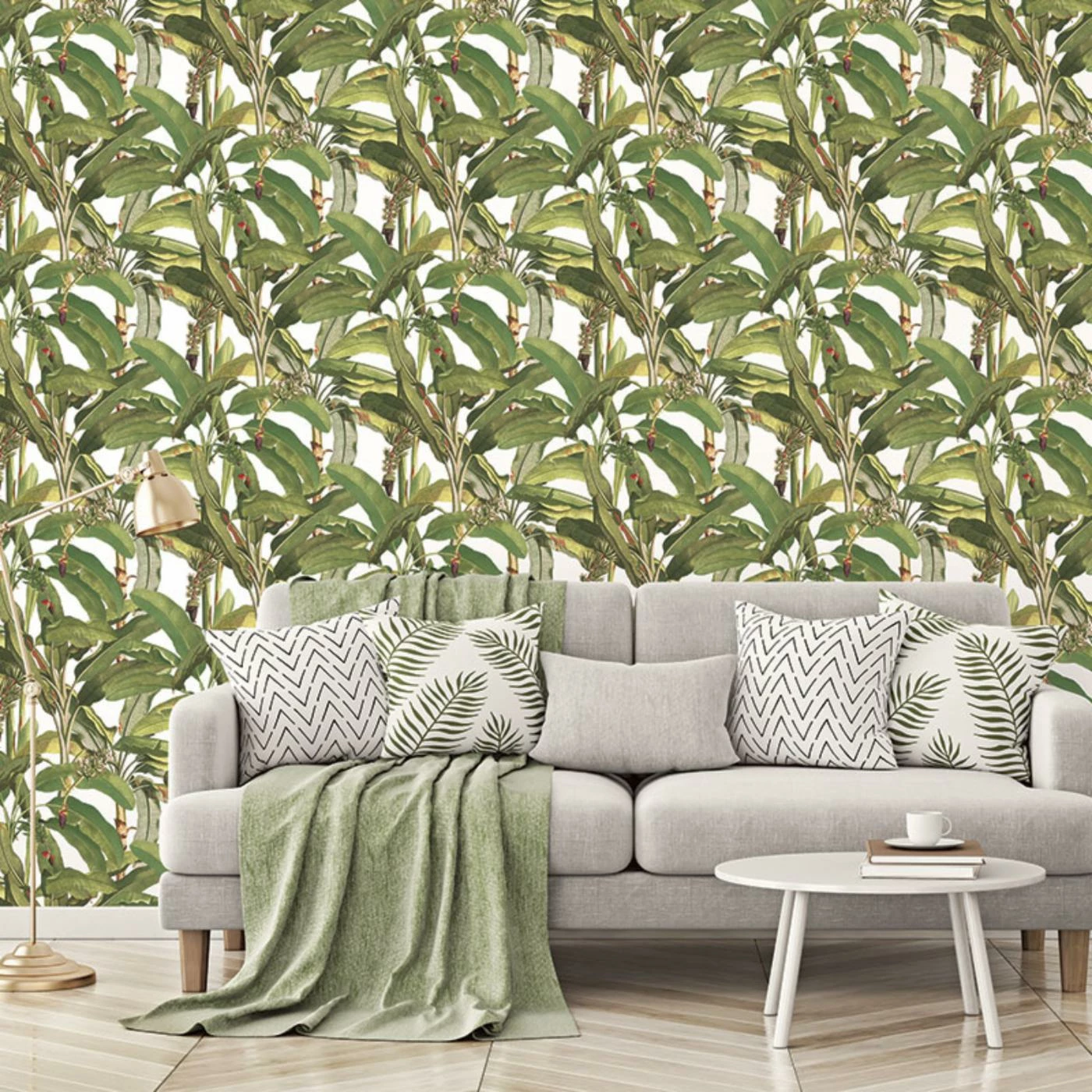 Brand new ✔️ Manhattan Comfort Jayden Polynesian Leaves Wallpaper ⌛ 4 Brand new ✔️ Manhattan Comfort Jayden Polynesian Leaves Wallpaper ⌛ - Image 2