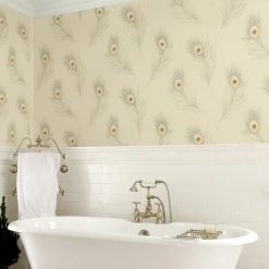 Promo 🎉 Brewster Peacock Feather Wallpaper 👏