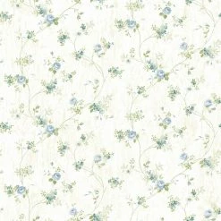 New ❤️ Brewster Persimone Floral Vine Wallpaper 🔔