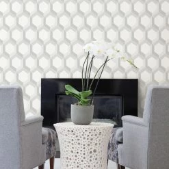 Top 10 ๐ A-Street Prints Hex Geometric Wallpaper ๐