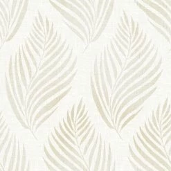 Cheap 😉 Brewster Patrice Beige Linen Leaf Wallpaper 🎉