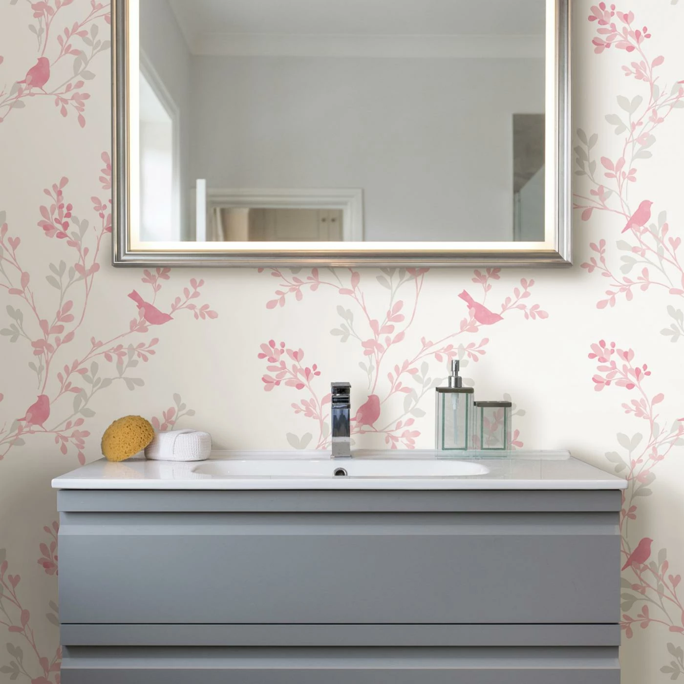 New ✨ Brewster Chirp Pink Birds & Trees Wallpaper ✔️ 3 New ✨ Brewster Chirp Pink Birds & Trees Wallpaper ✔️