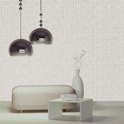 Outlet ๐ Brewster Dagmar Light Gray Medium Squares Wallpaper ๐