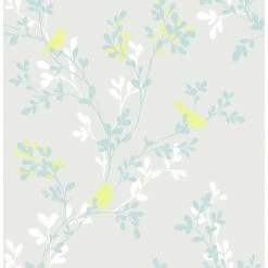 Wholesale 🛒 Brewster Chirp Gray Birds & Trees Wallpaper ✨