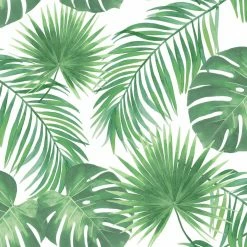 Deals 🎁 ESTA Home Design Department Patti Light Green Leaves Wallpaper 🥰