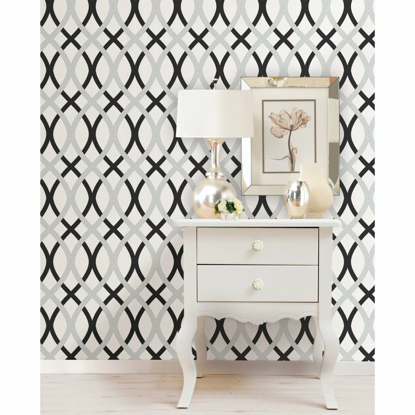 Discount π Self-Adhesive Wallpaper Brewster Black And Silver Lattice Peel And Stick Wallpaper π― 3 Discount π Self-Adhesive Wallpaper Brewster Black And Silver Lattice Peel And Stick Wallpaper π―