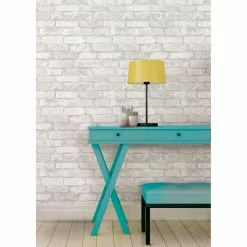 Wholesale ⭐ Self-Adhesive Wallpaper Brewster Grey And White Brick Peel And Stick Wallpaper 🛒