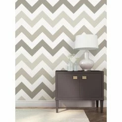Deals ๐ Self-Adhesive Wallpaper Brewster Zig Zag Peel And Stick Wallpaper ๐