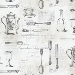 Best Sale 😍 Manhattan Comfort Hamden Cutlery Sidewall Wallpaper 🌟