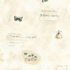 Buy ✨ Manhattan Comfort Accentuations Edgewater Butterfly Script Wallpaper 🤩