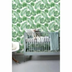 Deals 🎁 ESTA Home Design Department Patti Light Green Leaves Wallpaper 🥰 -Wallpaper Sales Store scaleBREW4911