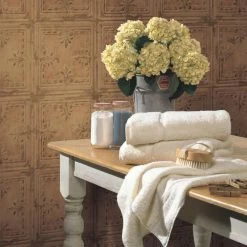 Wholesale 🎉 Self-Adhesive Wallpaper RoomMates Tin Tile Peel And Stick Wallpaper 🔥 -Wallpaper Sales Store scaleYWI1841