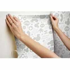 Best reviews of 💯 Self-Adhesive Wallpaper RoomMates Mickey Mouse Icons Peel And Stick Wallpaper ✔️ -Wallpaper Sales Store scaleYWI1850