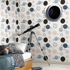 Brand new 💯 Self-Adhesive Wallpaper RoomMates Planets Peel And Stick Wallpaper 🌟 -Wallpaper Sales Store scaleYWI1967