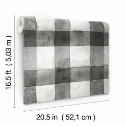 Wholesale ✔️ RoomMates Buffalo Plaid Self-Adhesive Wallpaper ❤️ -Wallpaper Sales Store scaleYWI2029